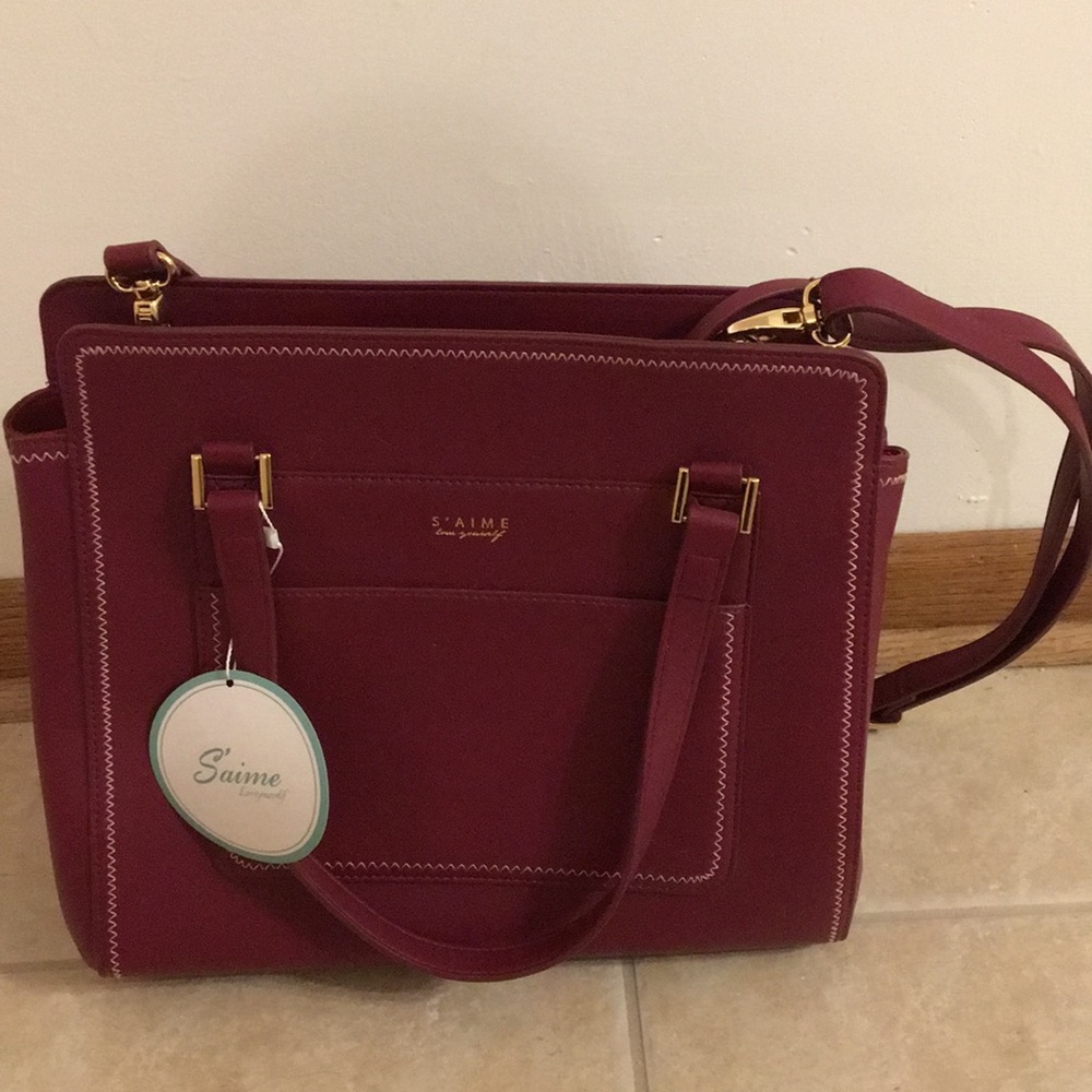 Women Crossbody/Tote Purse in Burgundy